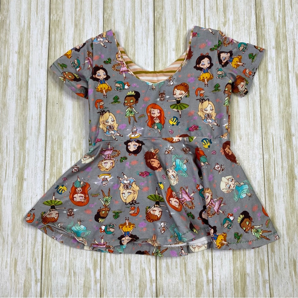 Chatty Bug Gray Princess Peplum Tunic Dress - Picture 5 of 5